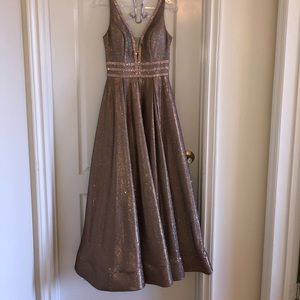 Golden Bronze Prom Dress